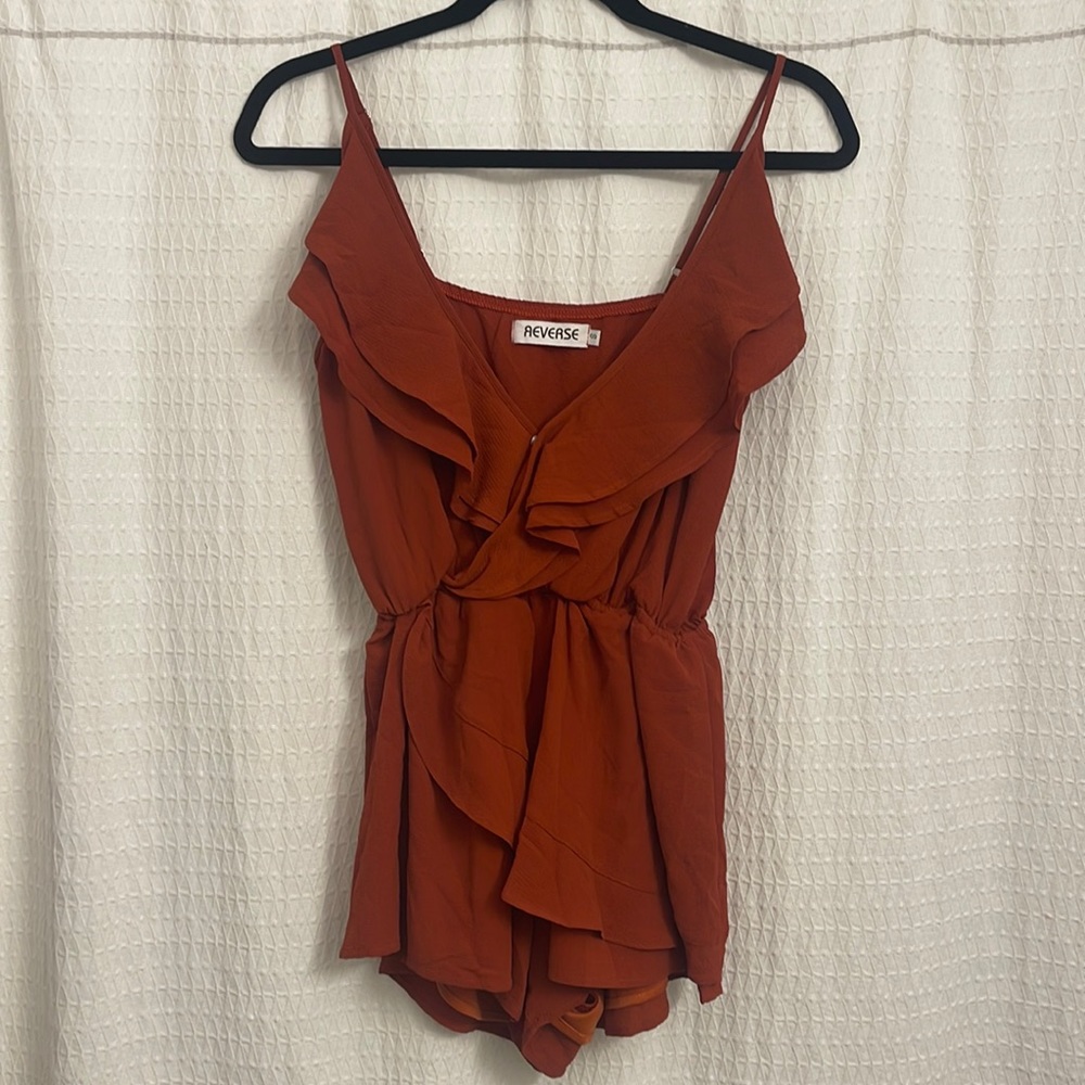 REVERSE RUST RED ROMPER ❤️
